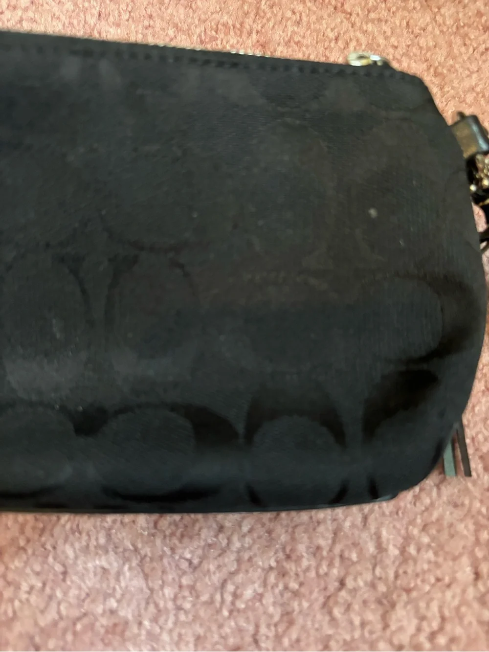 Coach black wristlet